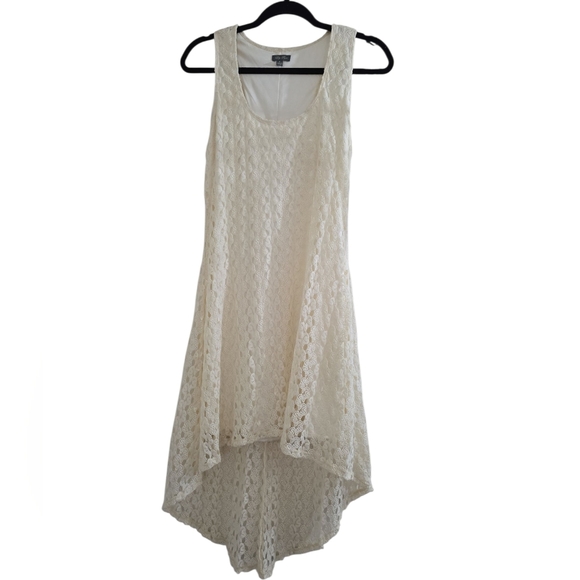 Lily Rose Dresses & Skirts - Lily Rose Cream High Low Sundress Scoop Neck Sleeveless Size Medium
